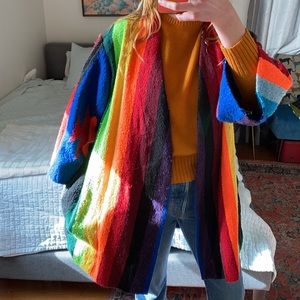 Rainbow Blanket Coat